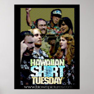 Poster de terça-feira da camisa havaiana