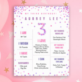 Poster de terceiro aniversário do Rainbow Confetti