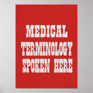 Poster de terminologia médica