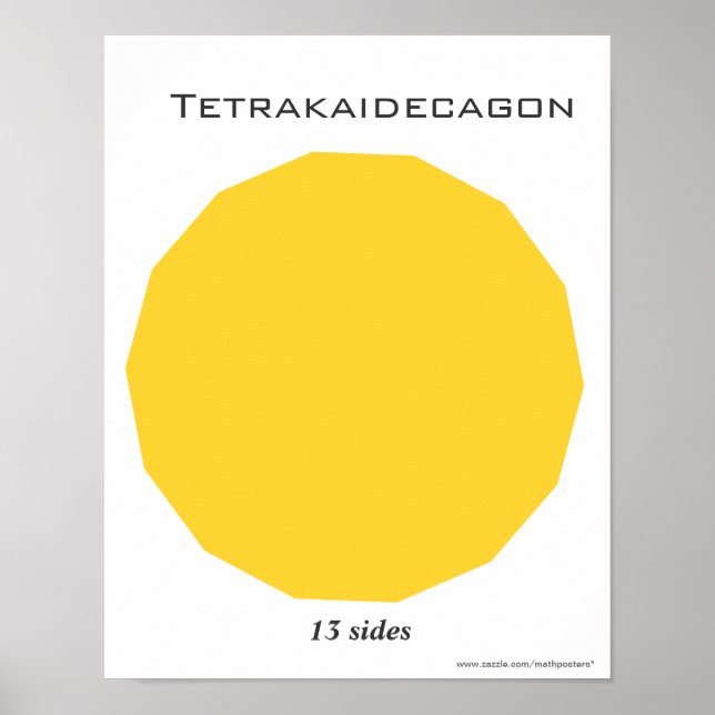 Poster de Tetrakaidecágono de Polígono (Frente)