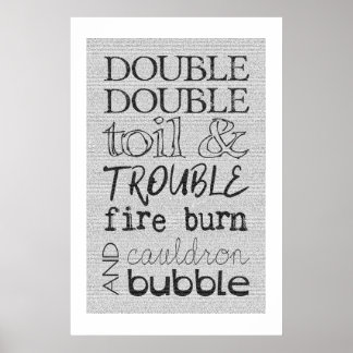 Poster de Texto do Cheio Noturno Macbeth