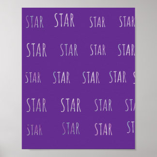 Poster de texto estrela para uma edição fofa para 
