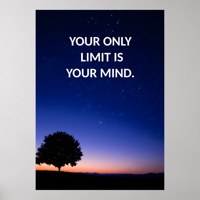Poster de Texto Mumble Positivo Motivacional (Frente)