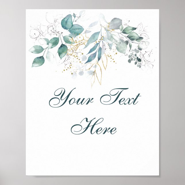 Poster de Texto Personalizado (Frente)