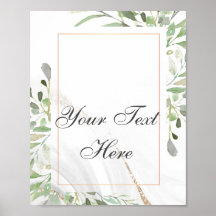 Poster de Texto Personalizado de Aquarela