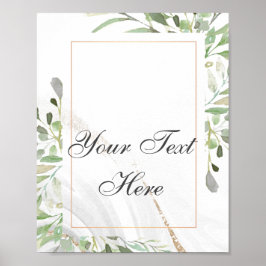 Poster de Texto Personalizado de Aquarela