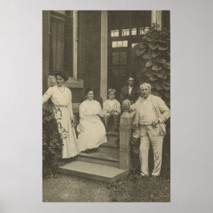 Poster de Thomas Edison e de família