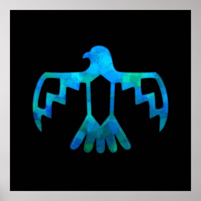 Poster de Thunderbird Verde Azul (Frente)