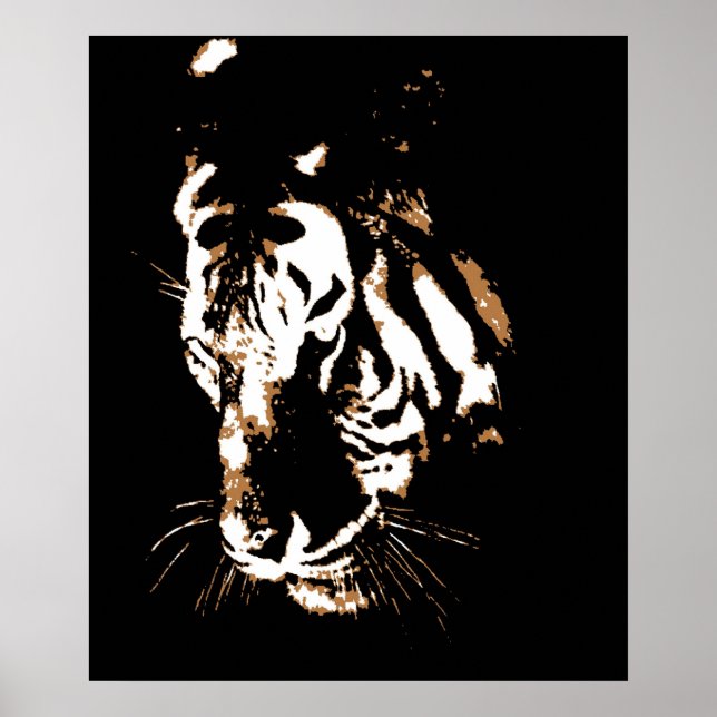 Poster de Tiger - Posters de Pop de arte de rosto  (Frente)