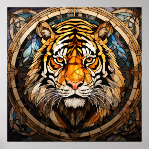 Poster de Tigre de Vidro Estreitado