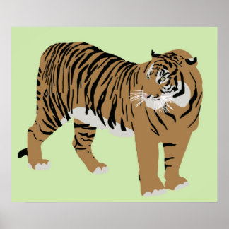 poster de tigre verde