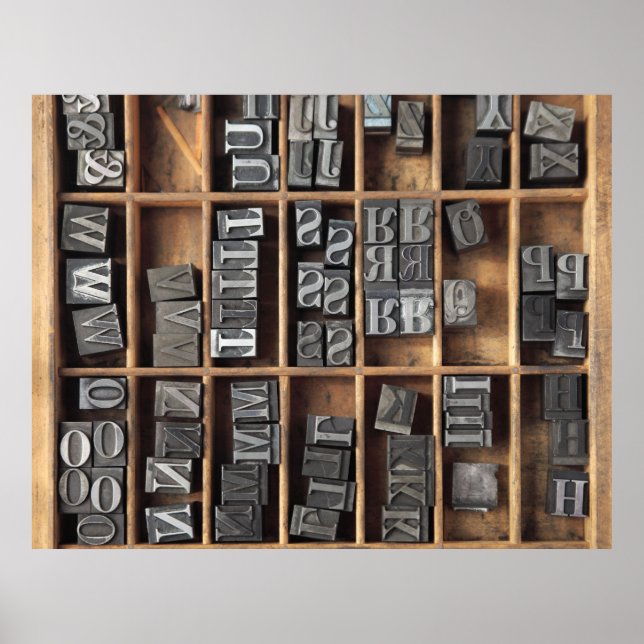 poster de tipo metal letterpress (Frente)