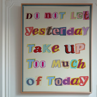 Poster de Tipografia da Parede de Cotação Inspirat