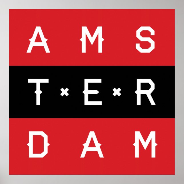 Poster de Tipografia de Linha Amsterdã 3 (Frente)