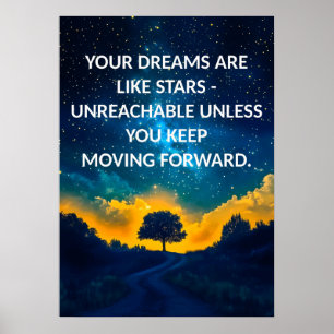 Poster de Tipografia Noturna Motivada