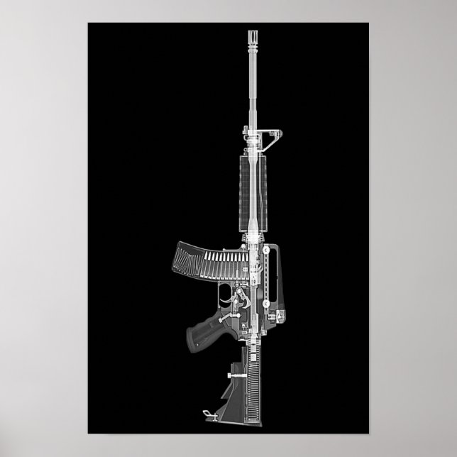 POSTER de tomografia AR-15 CT/raio X (Frente)