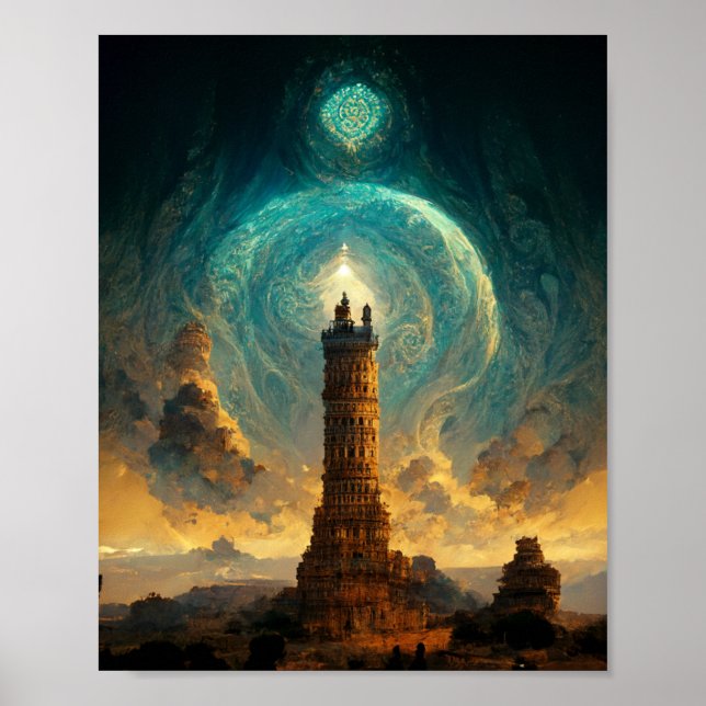 Poster de Torre de Vigia dos Deuses da Fantasia (Frente)