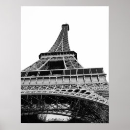 Poster de Torre Eiffel Preta e Branca