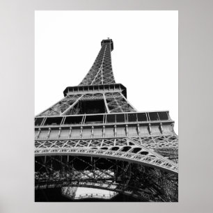 Poster de Torre Eiffel Preta e Branca