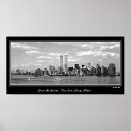 Poster de Torres Gêmeas Pretas e Brancas