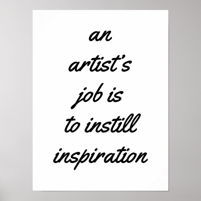 Poster de Trabalho de Artista (Frente)