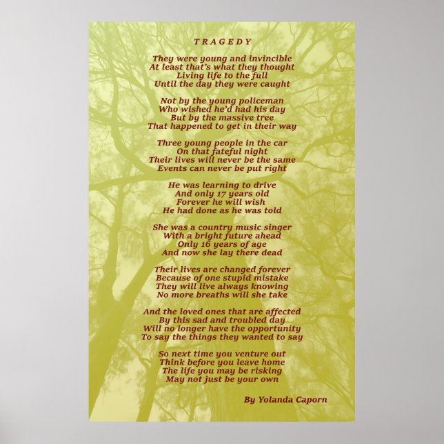 Poster de Tragédia (Frente)