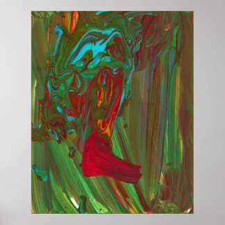 Poster De Trapos a Ricas 1 Vermelho Ousado Verde Impressã