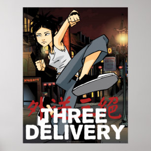 Poster de três Delivery™ Sue