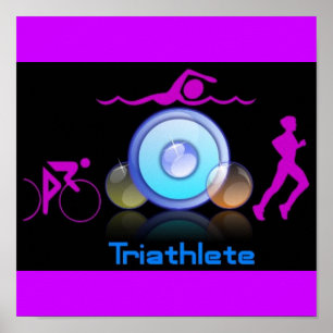 POSTER DE TRIATHLETE