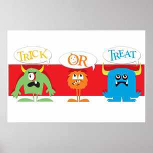 Poster de Trick-or-Treat de Monstros