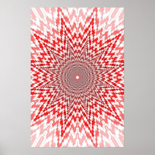 Poster de triquete: Abstrato Vermelho