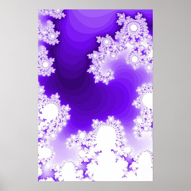 Poster de Triquete: Fractal Roxo (Frente)