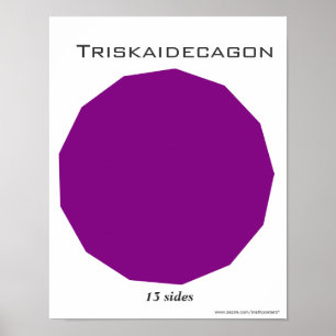 Poster de Triskaidecagon do polígono