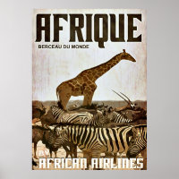Poster de turismo africano