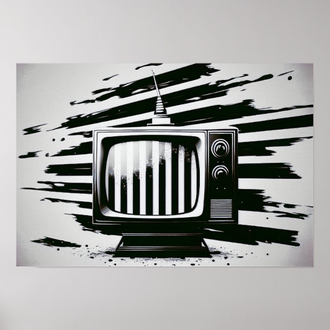 poster de TV a preto e branco (Frente)