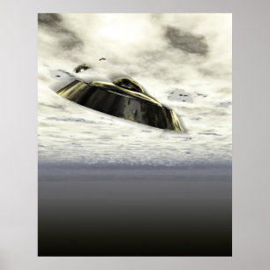 Poster de UFOs em vôo