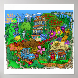 Poster de um estilo de vida ecológico.