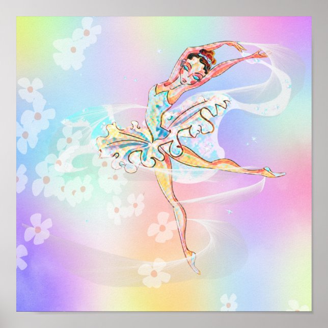 Poster de uma Ballerina para o quarto da moça (Frente)
