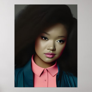 Poster de uma jovem confiante