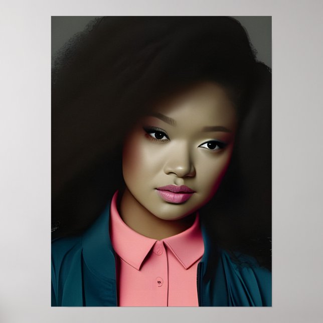 Poster de uma jovem confiante (Frente)