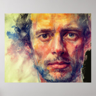 Poster Dê uma olhada nestes olhos neste homem nesta pared