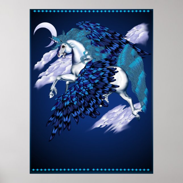 Poster de Unicórnio Winged (Frente)