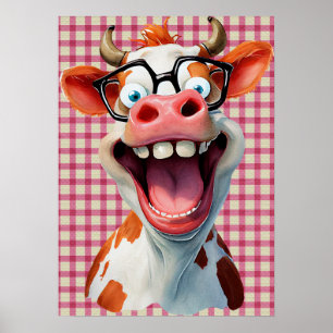 Poster de Vaca Engraçado com download instantâneo