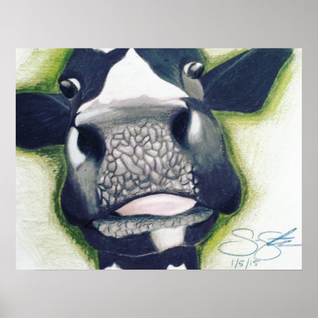 Poster de Vaca Moo Divertida (Frente)