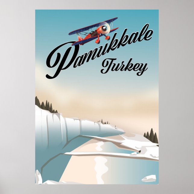 Poster de Vacinação de peru Pamukkale. (Frente)