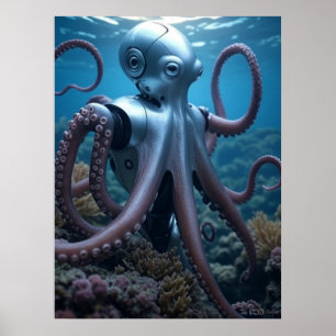 Poster de valor de Octopus cibernético