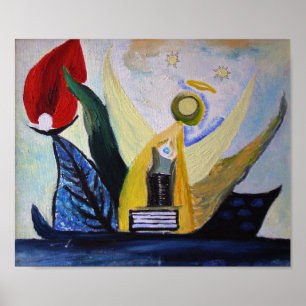 Poster de valor de pintura abstrato