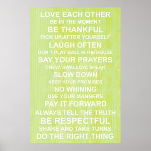 Poster de Valores de Família