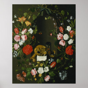Poster De Vanitas vida ainda com flores