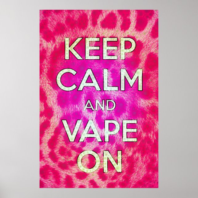 Poster de Vape Cheetah Rosa (Frente)